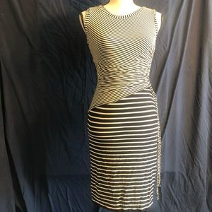 MAX STUDIO Striped Stretchy Bodycon Dress XS